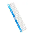 Professional pet grooming comb for cats and dogs, featuring dual-sided teeth for effective dematting. - 20cm / Blue