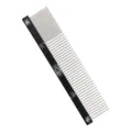 Stainless steel pet grooming comb with elegant floral design handle for dogs and cats daily care. - M1111 / 20cm / Black