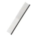 Edelstahl Haustier Striegel Kamm für langhaarige Hunde und Katzen Fellpflege Werkzeug - M6100 flacher Griff 16 cm / Schwarz feine Zahnung