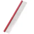 Red Pet Metal Grooming Comb Steel Teeth Dematting Tool for Dogs and Cats Pet Supplies - 19cm / Red Long Double Row