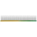 Pet metal grooming comb with yellow green gradient spine and stainless steel teeth for pets - Flat Handle 22cm / Rainbow Yellow-Green