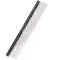 Professional pet grooming comb with stainless steel teeth for dogs and cats hair care. - 19cm / Black Long Double Row