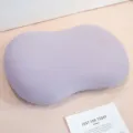 Purple memory foam cervical pillow, ergonomic contour sleeping pillow for bed and office use. - Pillowcase Only / Lavender