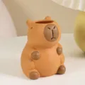 Simpatico Portapenne Capibara, Organizer Scrivania In Ceramica Marrone Modello Variante - capibara / Portapenne