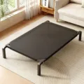 Letto per cani rialzato in rete traspirante lettino per animali domestici telaio rimovibile - Piccolo 73.5x51.5x15cm / Nero