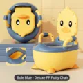 Toddler potty training toilet seat, blue cute duck design with comfortable hard cushion. - High-leg Enlarged Hard Cushion / Yellow