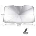 Paraguas parasol plegable para parabrisas de coche protección UV aislamiento térmico - Pequeño engrosado / Plata Titanio