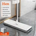Mocio piatto domestico con pannello da 35 cm e 4 panni lavabili per una facile pulizia dei pavimenti. - Standard 35cm (4 Panni per Mocio)