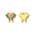Pendentif papillon émail en acier inoxydable bijou DIY porte-clés accessoire article. - Pendentif Papillon / Rose