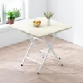Draagbare Klaptafel Houtnerof Top Witte Metalen Poten Kleine Ruimte Eettafel Variant - 60*40*50 stabiel verzinkt model / Noords hout