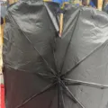 Parasol para parabrisas de coche plegable cubierta de protección solar aislamiento térmico - Forma en V Abierto / Tamaño grande engrosado / Base Negra