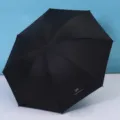Parapluie de voyage noir compact pliable avec protection UV, parasol portable et pratique. - Parapluie d'Affaires 8 Baleines / Noir pur