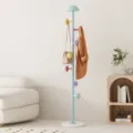 Appendiabiti a Fungo Celeste 168cm Moderno Albero da Ingresso con Base in Pietra Solida - Colore macaron / Celeste