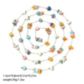 Bohemian colorful bead chain DIY jewelry accessory for handmade necklaces and bracelets 1m - Multi-Color-02q