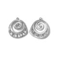 Fermoirs de bijoux en spirale vintage en acier inoxydable pour bracelet DIY pièces - Connecteur Perle (TP2589-01) / Argent