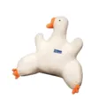 Simpatica grande oca bianca cuscino lombare in peluche morbido per divano e regalo bambini - 45x38cm / Bianco