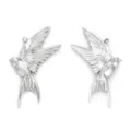Stainless steel retro 3D swallow bird pendant DIY jewelry making accessories necklace charms - Silver Swallow (TP1233-01) / TP1233-01