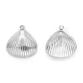 Pendentif coquillage conque en acier inoxydable DIY accessoires de bijoux porte-clés variante - Pendentif Coquillage (TP1371-01) / Argent