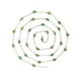 DIY Acier Inoxydable Petite Perle Plate Ronde Perle De Couleur Fine Chaîne Collier Principal - Vert