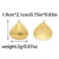 Pendentif Coquillage Or en Acier Inoxydable Conch Charms Accessoire Bijou 1.9x2.1cm - Pendentif Coquillage (TP1371-02) / 1.9x2.1cm / Or