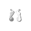 Stainless Steel Soccer Ball and Cleat Pendant DIY Jewelry Keychain and Bag Accessory Parts - Soccer Sneakers Style (TP2539-01) / Silver