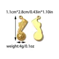 Stainless steel soccer boot and ball pendant charm for DIY jewelry making and keychains. - Soccer Sneakers Style (TP2539-02) / Gold