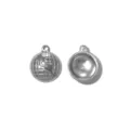 Stainless Steel Globe Charm Pendant DIY Jewelry Making Keychain Accessory Metal Earth - Globe Style (TP2540-01) / Silver