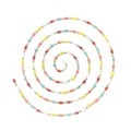 DIY colorful tube beads metal chain necklace bracelet handmade fashion jewelry supply. - Gold Beads (YL-TLT0281-02) / Multicolor 2