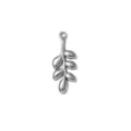 Stainless steel leaf charm pendant for DIY jewelry making, beautiful plant style accessories. - Leaf Style (YL-TP2465) / Silver