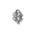 Stainless steel four-leaf clover pendant DIY jewelry accessory for stylish necklaces and bracelets. - Clover Style (YL-TP2464) / Silver