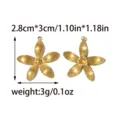 Gouden roestvrijstalen madeliefje bloem hanger bedel voor DIY sieraden maken sleutelhanger - Bloemenstijl (TP2451-02)
