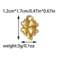 Stainless steel four-leaf clover pendant DIY jewelry accessory, compact and delicate style. - Clover Style (YL-TP2464) / Gold