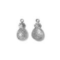Stainless steel pineapple charm pendant for DIY handmade jewelry necklace making accessories. - Pineapple Style (YL-TP2463) / Silver