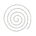 Stainless steel crystal bead chain, spiral arrangement handmade DIY jewelry material main view. - Grey Crystal Style