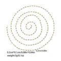 Chaine de perles mini en acier inoxydable dore rond blanc cylindre bijou DIY article - Style Pilier Blanc et Rond Or (TLT0241-02) / Chaîne de Perles Or et Blanc