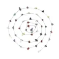 Natural mixed stone chips stainless steel chain minimalist DIY jewelry making supply - Multicolor (TLT0231-01)