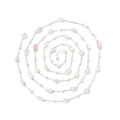Edelstahl Perlen und rosa Kristall Perlenkette fuer DIY Schmuck, Brillen und Kameraketten. - 01 Serie (Positionierungskette) / Rosa (TLT0211-01)