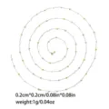 Chaîne de perles miniature en acier inoxydable pour bijoux DIY, chaîne de lunettes et accessoires. - Style Spirale Vert et Blanc (TLT0243-01) / Chaîne de Perles Vert et Blanc