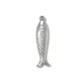 Stainless steel small fish pendant charm DIY jewelry making accessories keychain bag charm. - Silver Scale Texture Small Fish (TP2694-01)