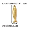 Stainless Steel Gold Fish Pendant DIY Jewelry Charm Accessor 1.3x4.9cm 15g - Gold Scale Small Fish Pendant (TP2694-02)