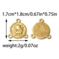 Vintage gold metal angel pendant connector DIY jewelry fashion accessory 1.7x1.8cm 2g - Vintage Angel Relief Connector (TP2643-02) / Gold