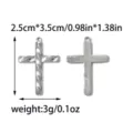 Stainless Steel Cross Pendant Twisted Design DIY Jewelry Accessories 2.5x3.5cm - Cross Style (TP2621-01)