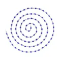 DIY crystal beaded chain with blue tube and silver round beads for handmade jewelry making. - Silver Beads (YL-TLT0281-01) / Blue