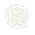 Chaine DIY Perles Acier Inoxydable Perles Plates Rondes Colliers Bracelets Bijoux - Blanc