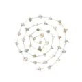 Roestvrij staal natuurlijke kleurrijke edelsteen chip ketting DIY sieraden kristal decor - Veelkleurig