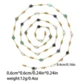 Chaine de perles d'espacement coloree en acier inoxydable materiel de bijouterie DIY elegante - TLT0251-02