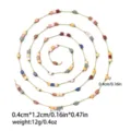 Chaîne de tube carré bloque de couleur en acier inoxydable matériau bricolage 0.4cm - TLT0253-02