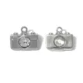 Stainless steel camera charm pendant DIY jewelry accessories keychain hanging material - TP2899-01 (Gold Camera)