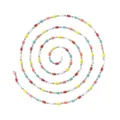 DIY colorful crystal tube stainless steel beaded chain for handmade necklaces and bracelets. - Silver Beads (YL-TLT0281-01) / Multicolor Style 3