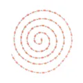 DIY beaded chain with orange crystal tubes and metal balls for jewelry making crafts. - Silver Beads (YL-TLT0281-01) / Orange